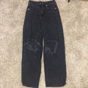 New Black Jeans Wild Fable Women's Black Jeans baggy holes vintage Highest Rise